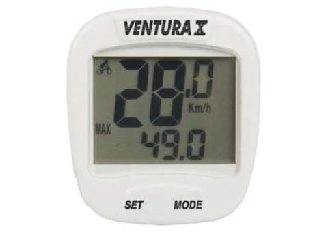 Велокомпьютер VENTURA Х, 10 функций, белый, 5-244554 оптом - 1/3