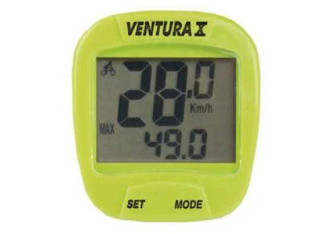 Велокомпьютер VENTURA Х, 10 функций, зеленый, 5-244555 оптом - 1/3