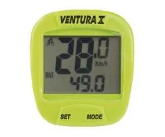 Велокомпьютер VENTURA Х, 10 функций, зеленый, 5-244555 оптом