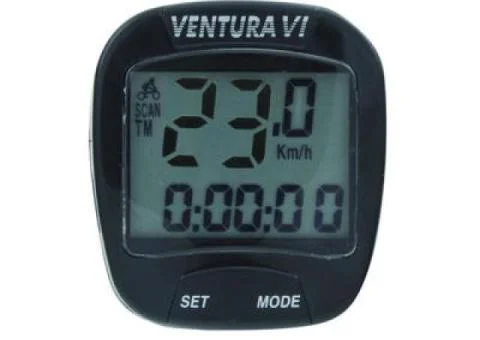Велокомпьютер VENTURA VI, 6 функций, черный, 5-244530 оптом - 1/3