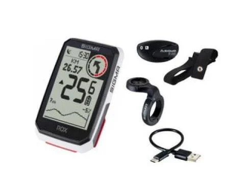 Велокомпьютер SIGMA NEW, ROX 4.0 (White), HR Set 30 функций,