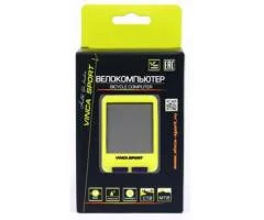 Велокомпьютер Vinca Sport, беспроводной, 12 функций, lime/bl