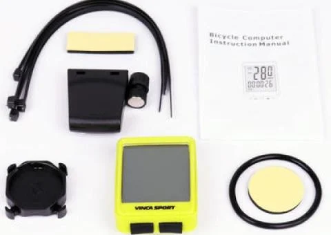 Велокомпьютер Vinca Sport, беспроводной, 12 функций, lime/bl - 3/4