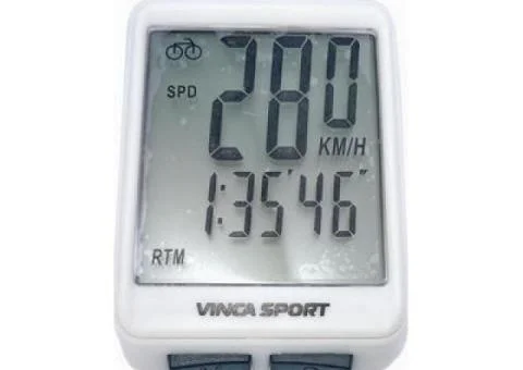 Велокомпьютер беспроводной, Vinca Sport 12 функций, белый с - 1/4