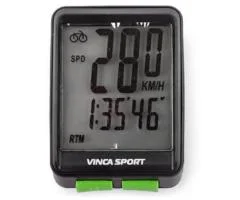 Велокомпьютер Vinca Sport, 12 функций, беспроводной, черный